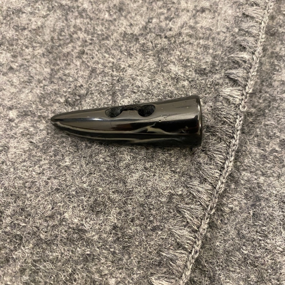 Vtg Ruby Rd. M Wool Gray Black Claw Toggle Closur… - image 4